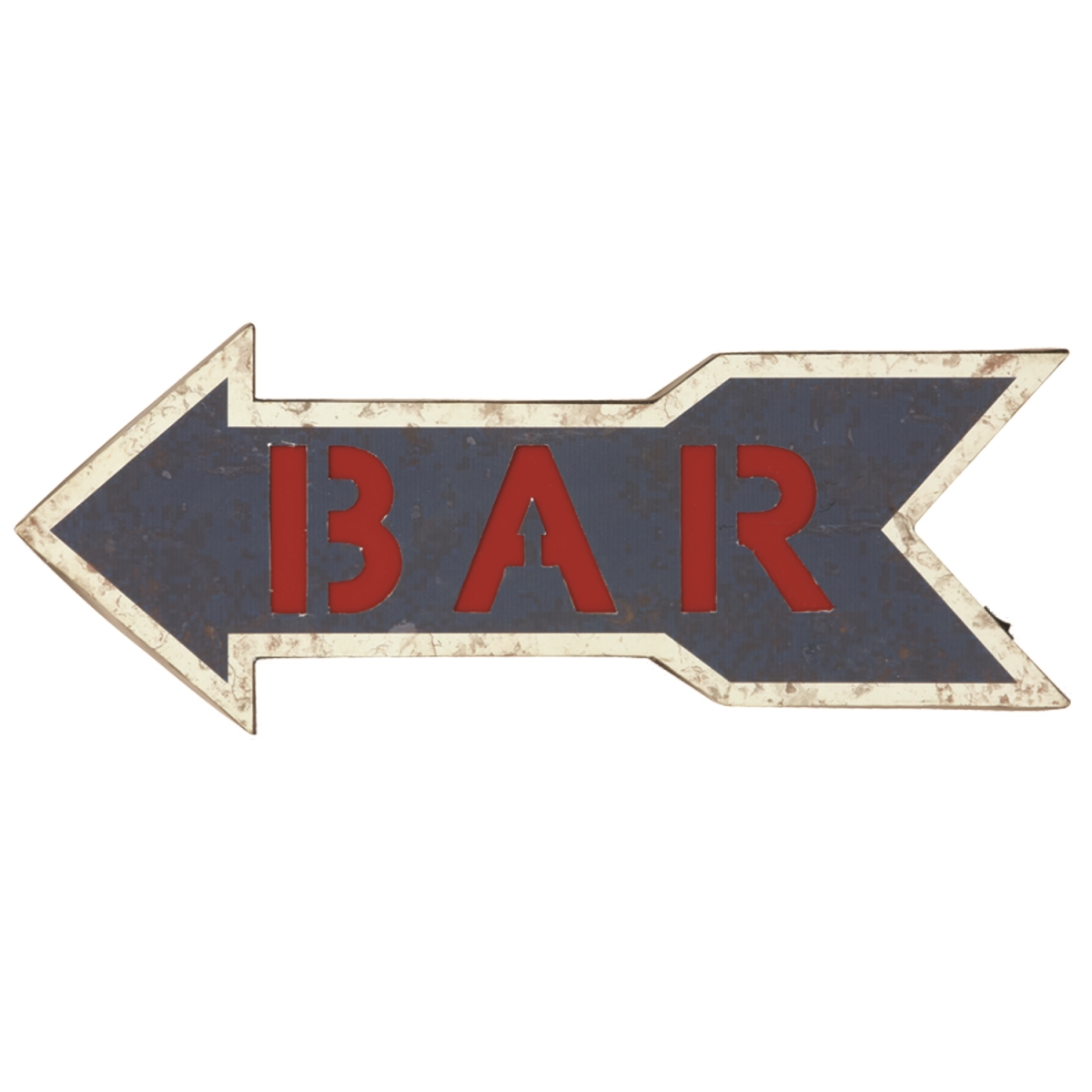 Metal Sign Bar Arrow - Blue