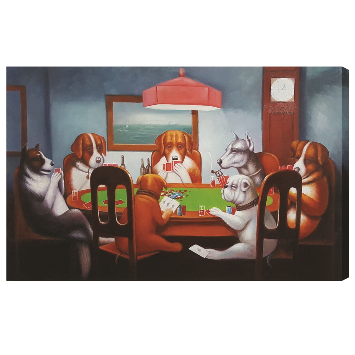 Picture of RAM Game Room OP10 36 x 24 in. Friend in Need Oil Painting on Canvas