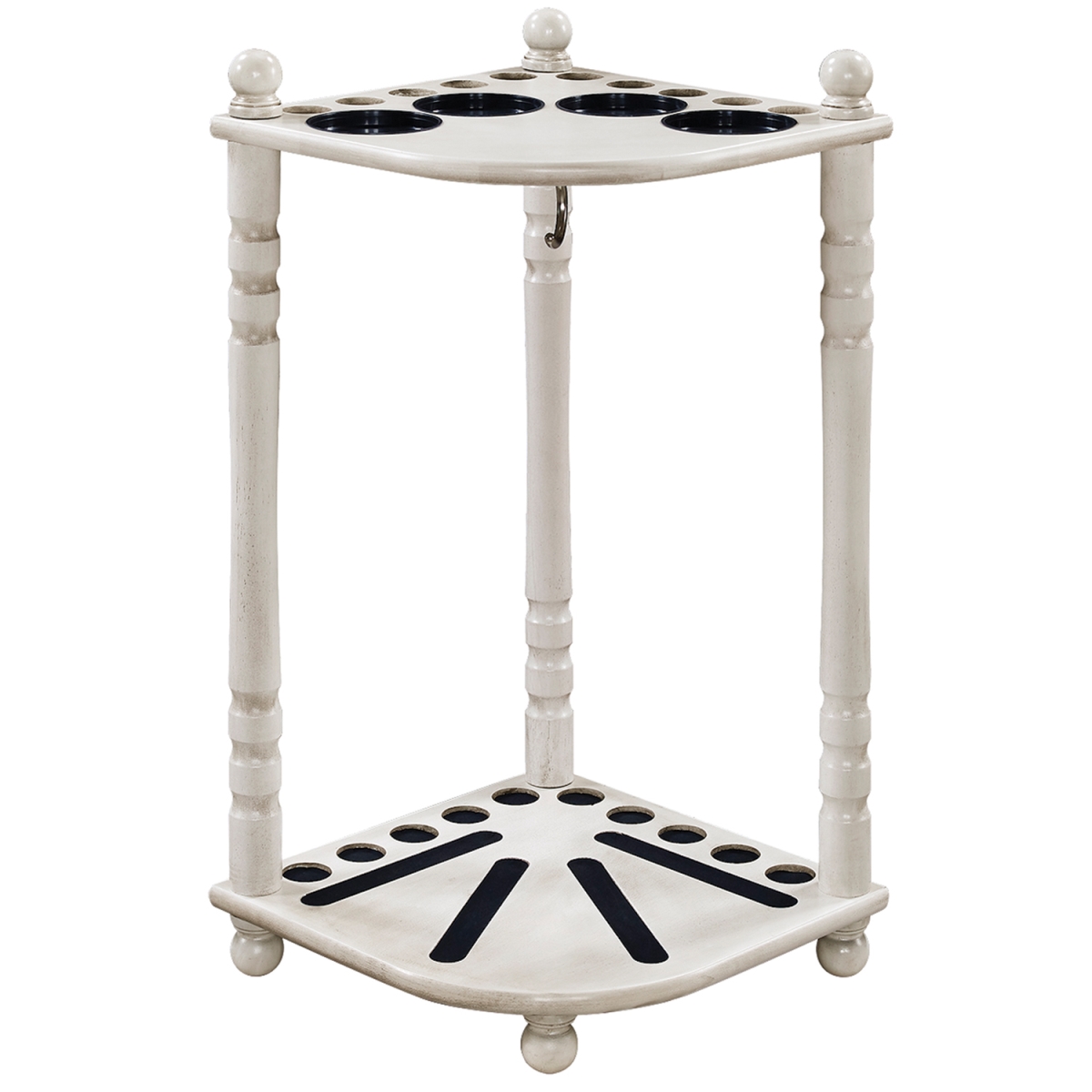 FCR AW 16 x 16 x 24 in. Floor Cue Rack, Antique White