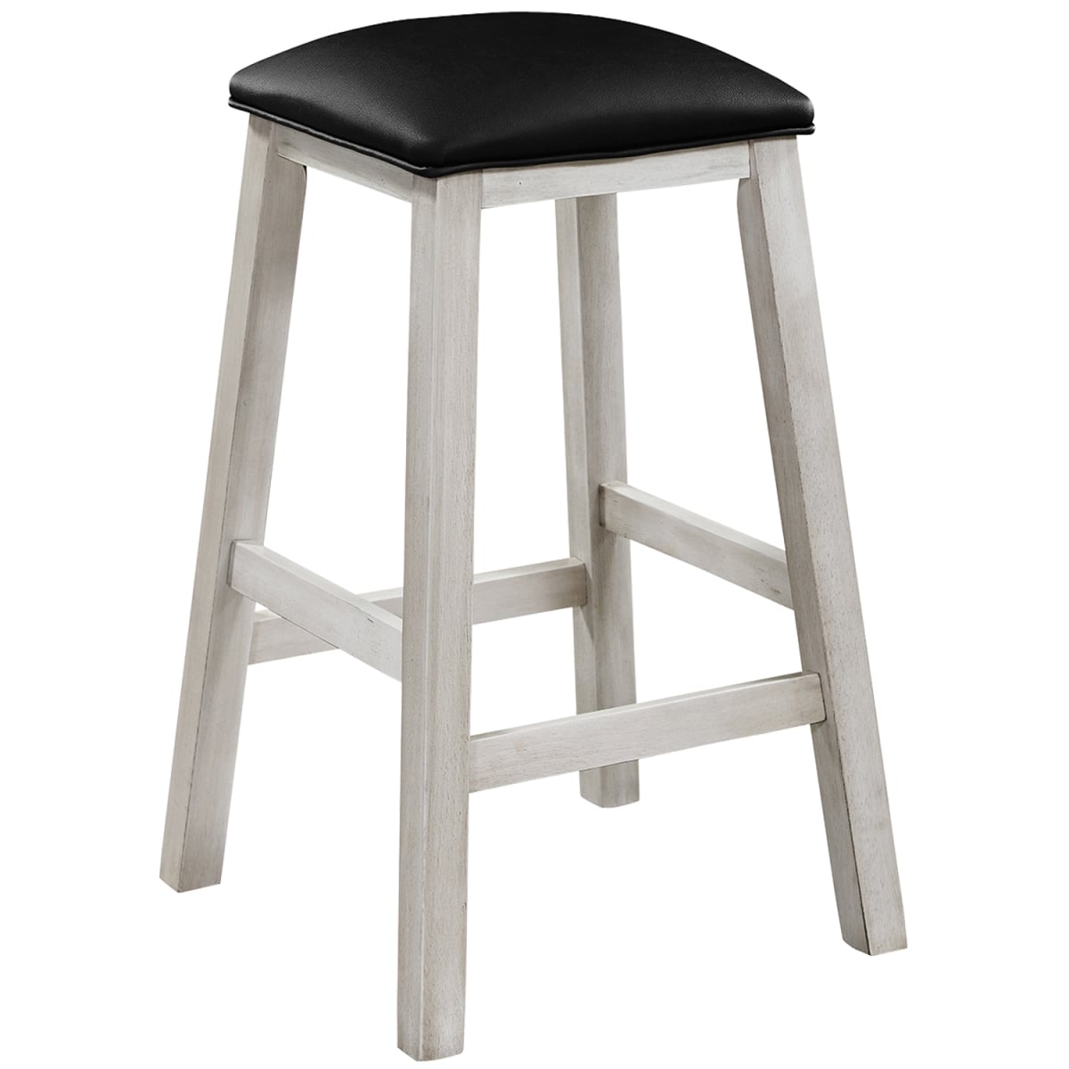 9 x 18 x 29 in. Square Backless Barstool, Antique White