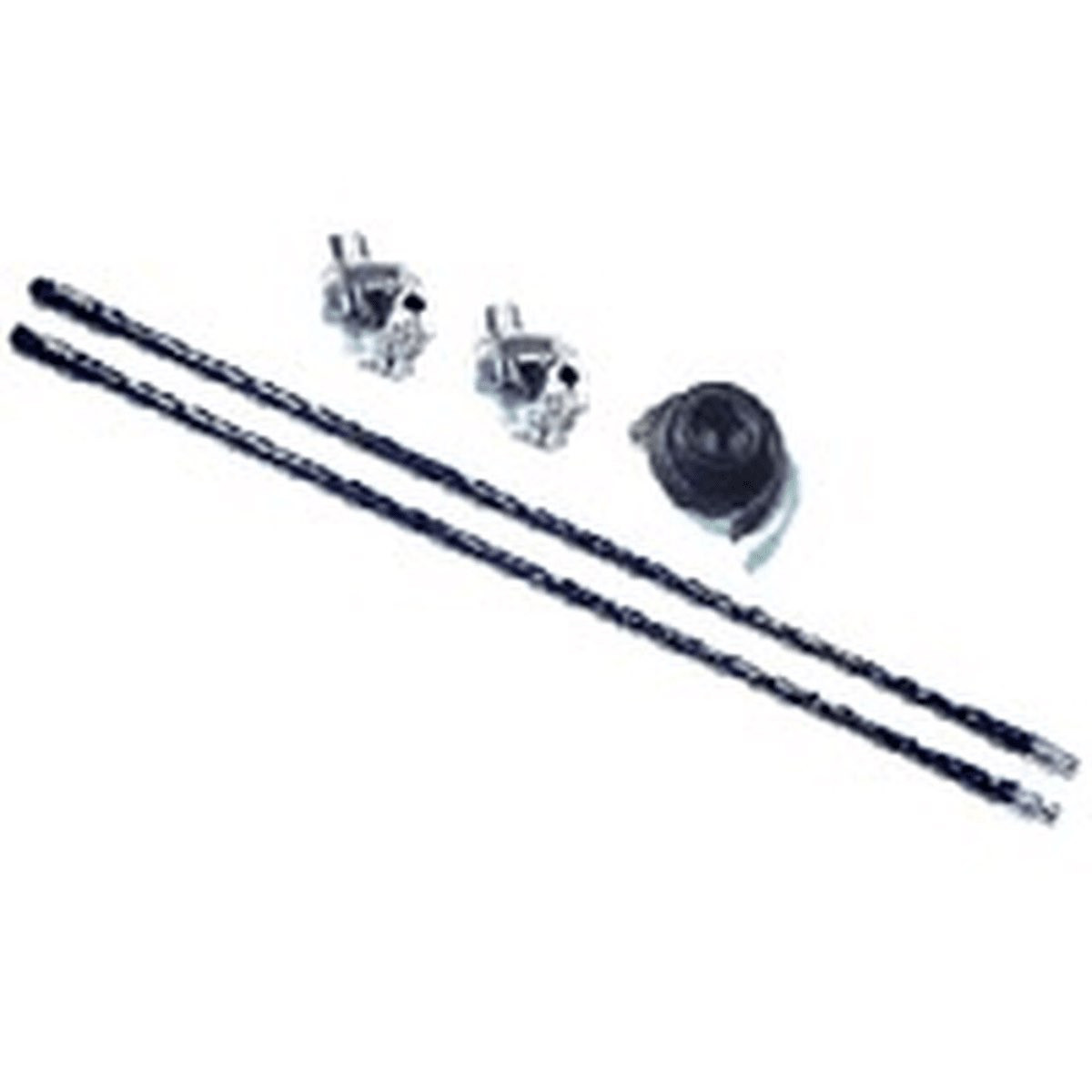 HSD995F4B 4 ft. Twin Flexible Fiberglass Cable Antenna Kit, Black