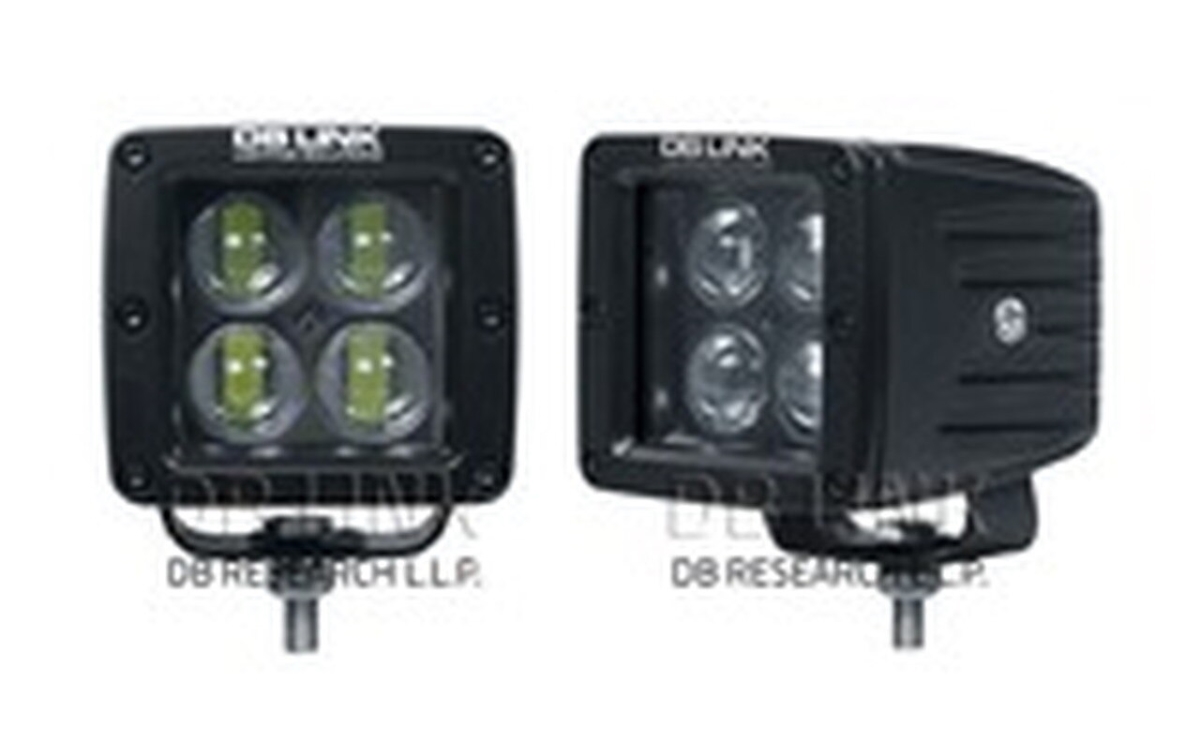 DBSM4DKRGB 3 in. 12W RGB LED Cube Lights