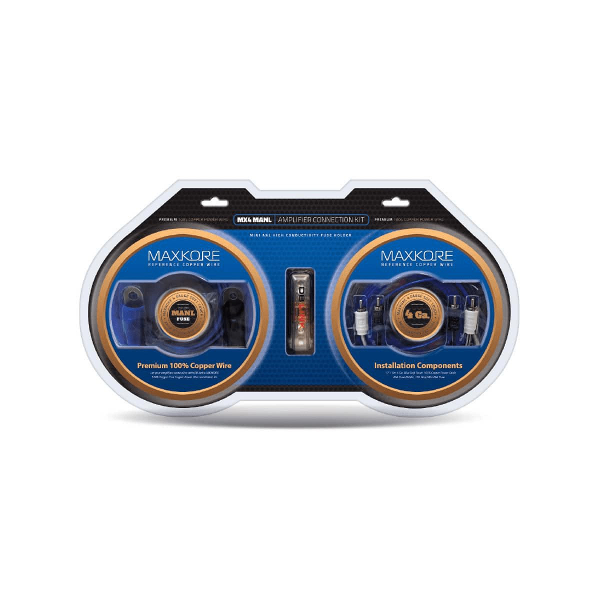 MX4MANL Maxkore 4 Gauge Pure Copper Amplifier Kit