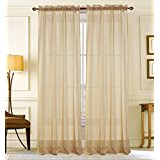 Astro Textured 54 x 90 in. Rod Pocket Curtain Panel, Beige