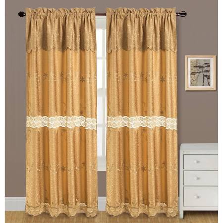Alisa Macrame Curtain Panel - Beige - 54 x 84 in.