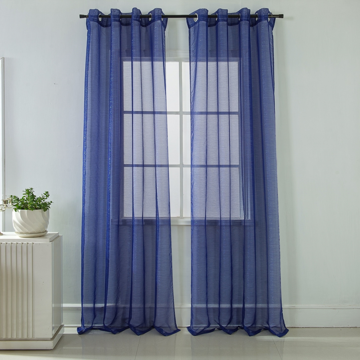 90 in. Lonnie Grommet Panel, Navy Blue