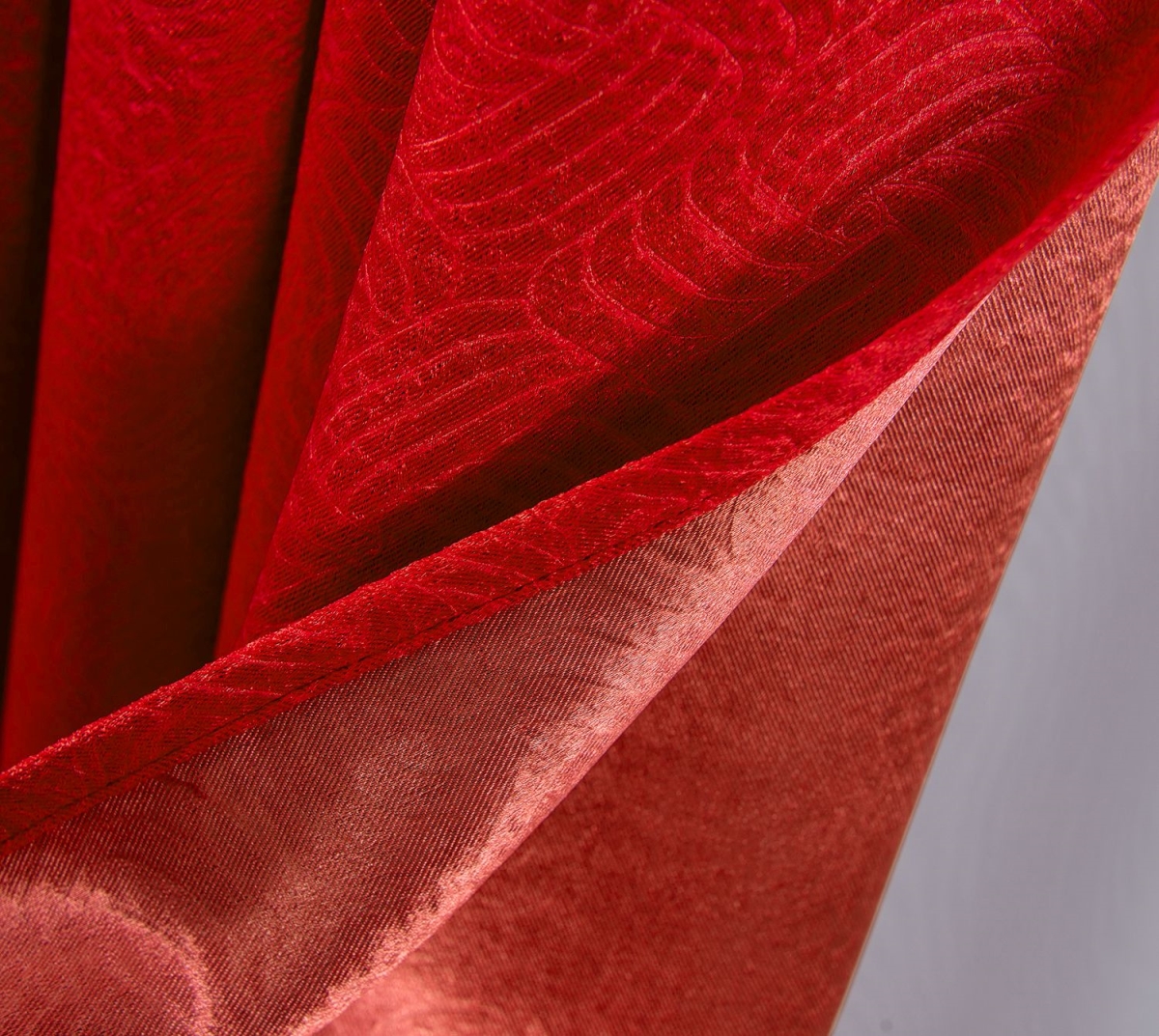 84 in. Nellie Embossed Blackout Grommet Panel, Red