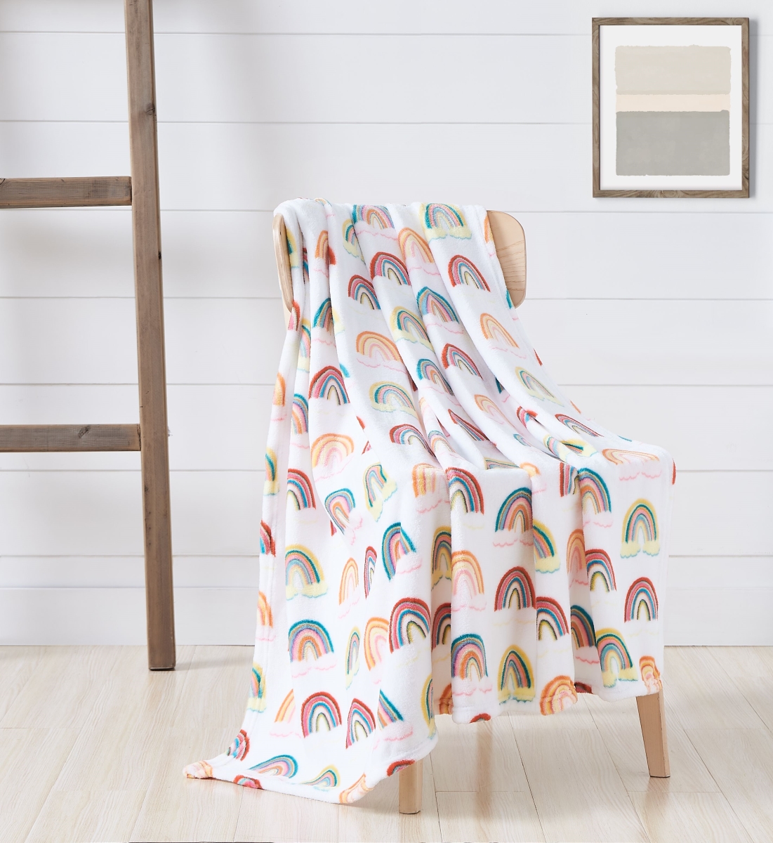 THBR171 50 x 60 in. Novelty Boho Rainbow Printed Flannel Throw