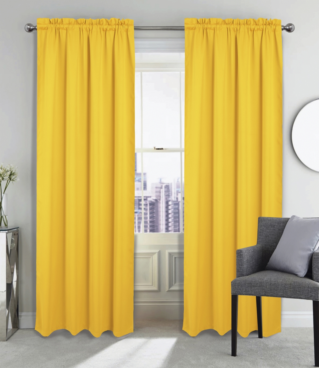 90 in. Twilight Blackout Rod Pocket Panel, Yellow
