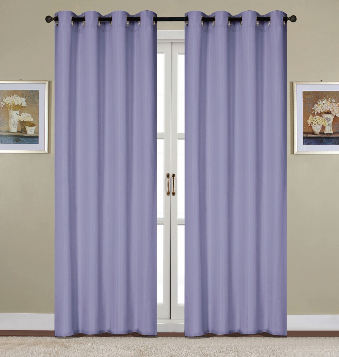 90 in. Lilac Kennedy Grommet Panel