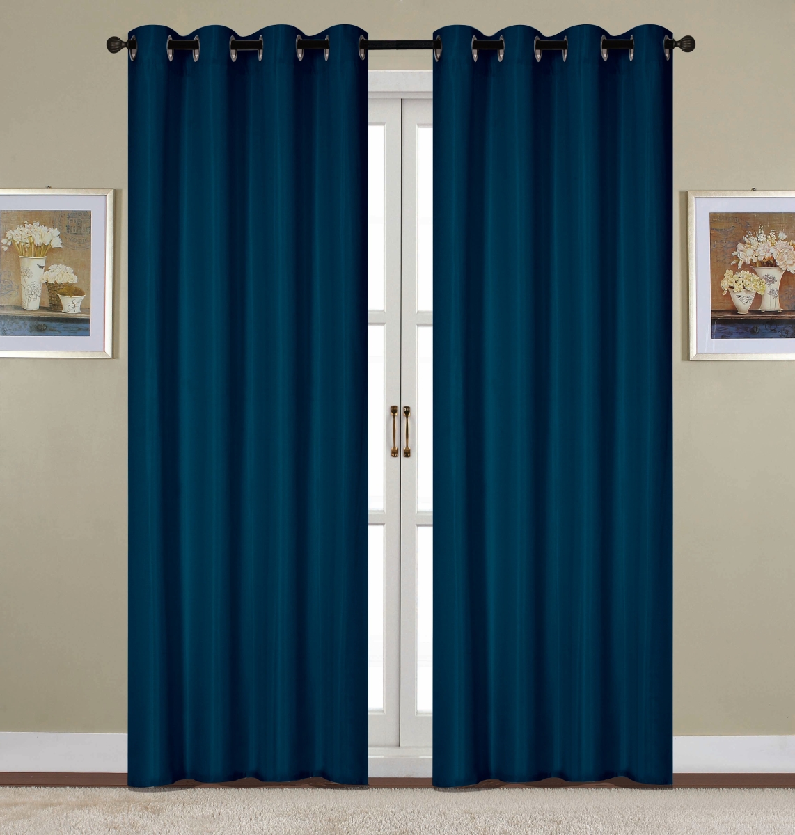 90 in. Navy Kennedy Grommet Panel
