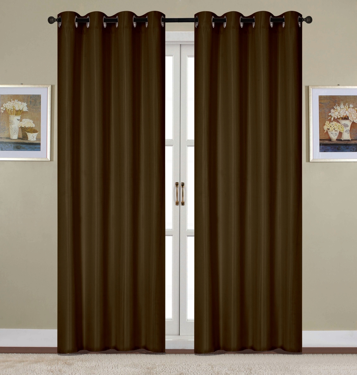 84 in. Chocolate Kennedy Grommet Panel
