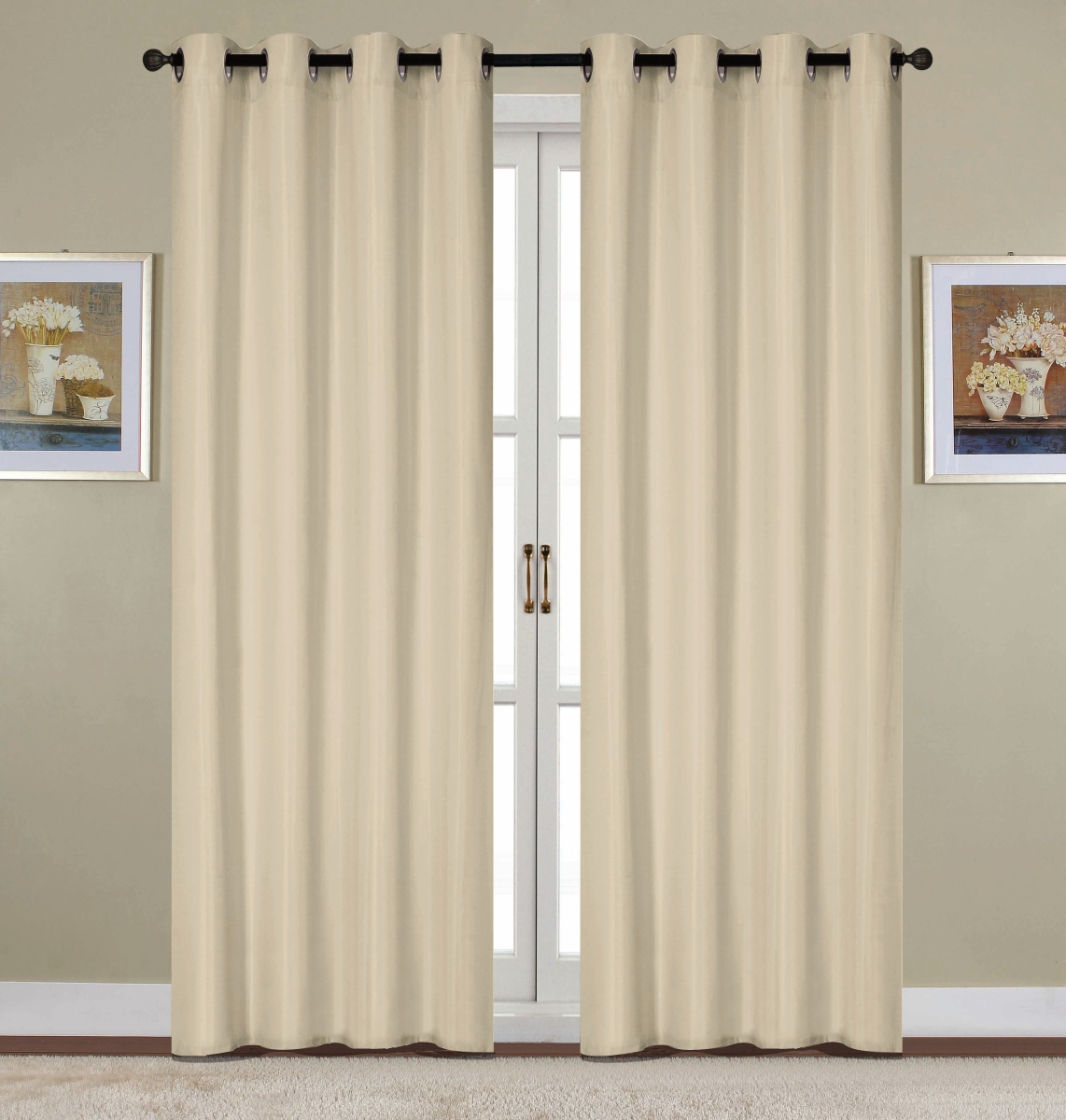 84 in. Taupe Kennedy Grommet Panel