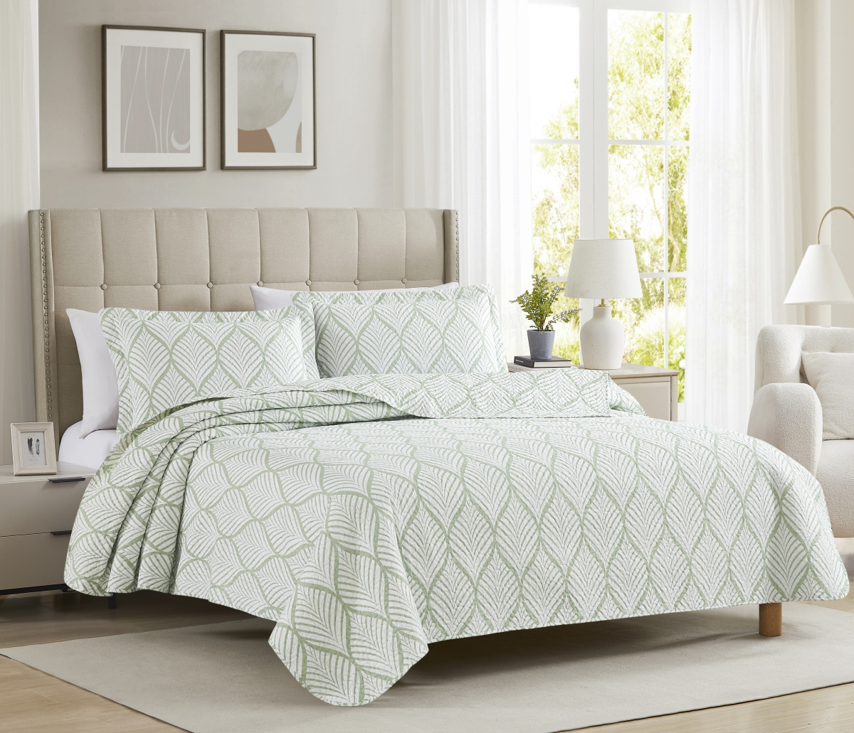 Bonaire Dillon Pinsonic Quilt - King Size - 3 Piece
