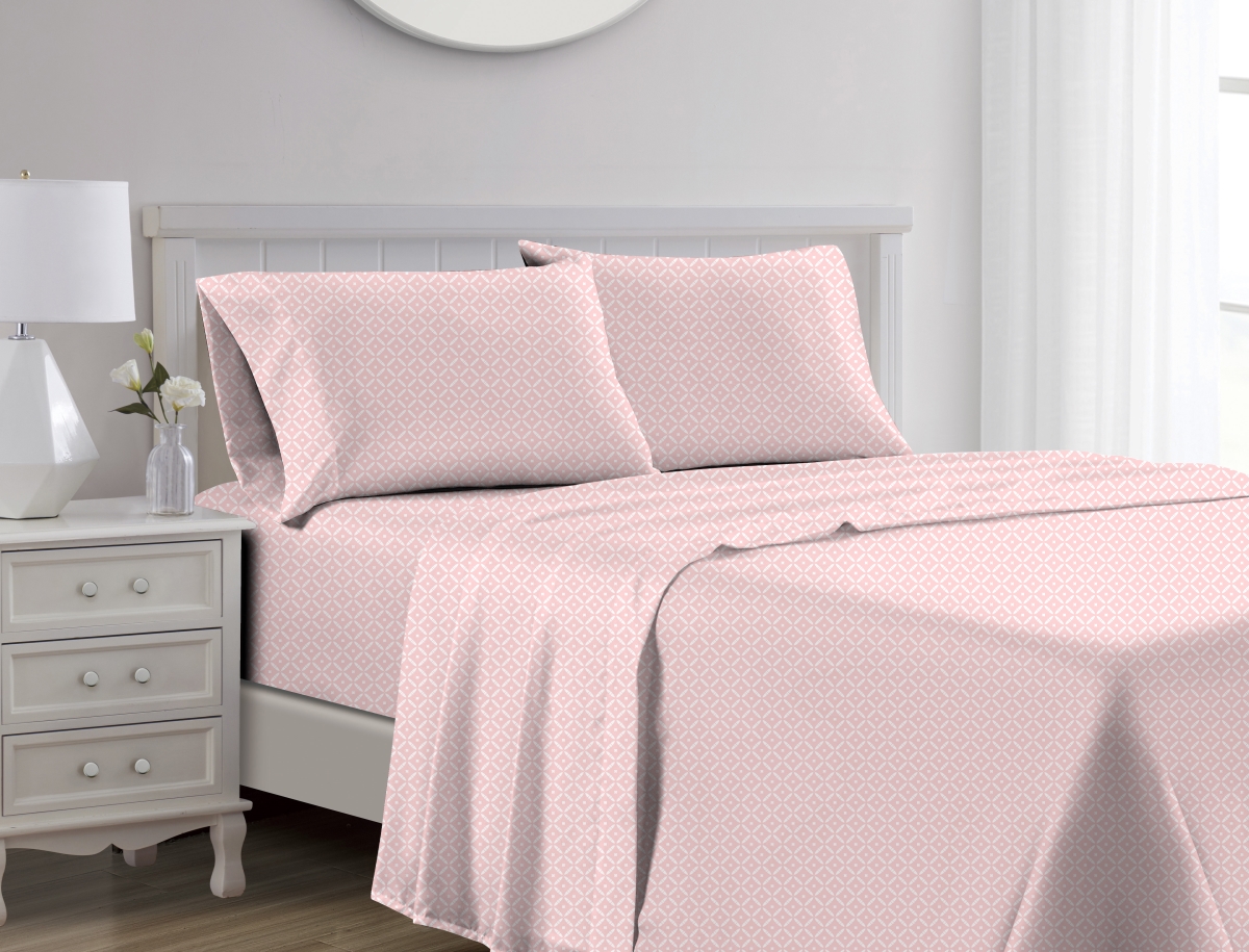 Jane 1000TC CVC Sheet Set, Blush - Queen Size