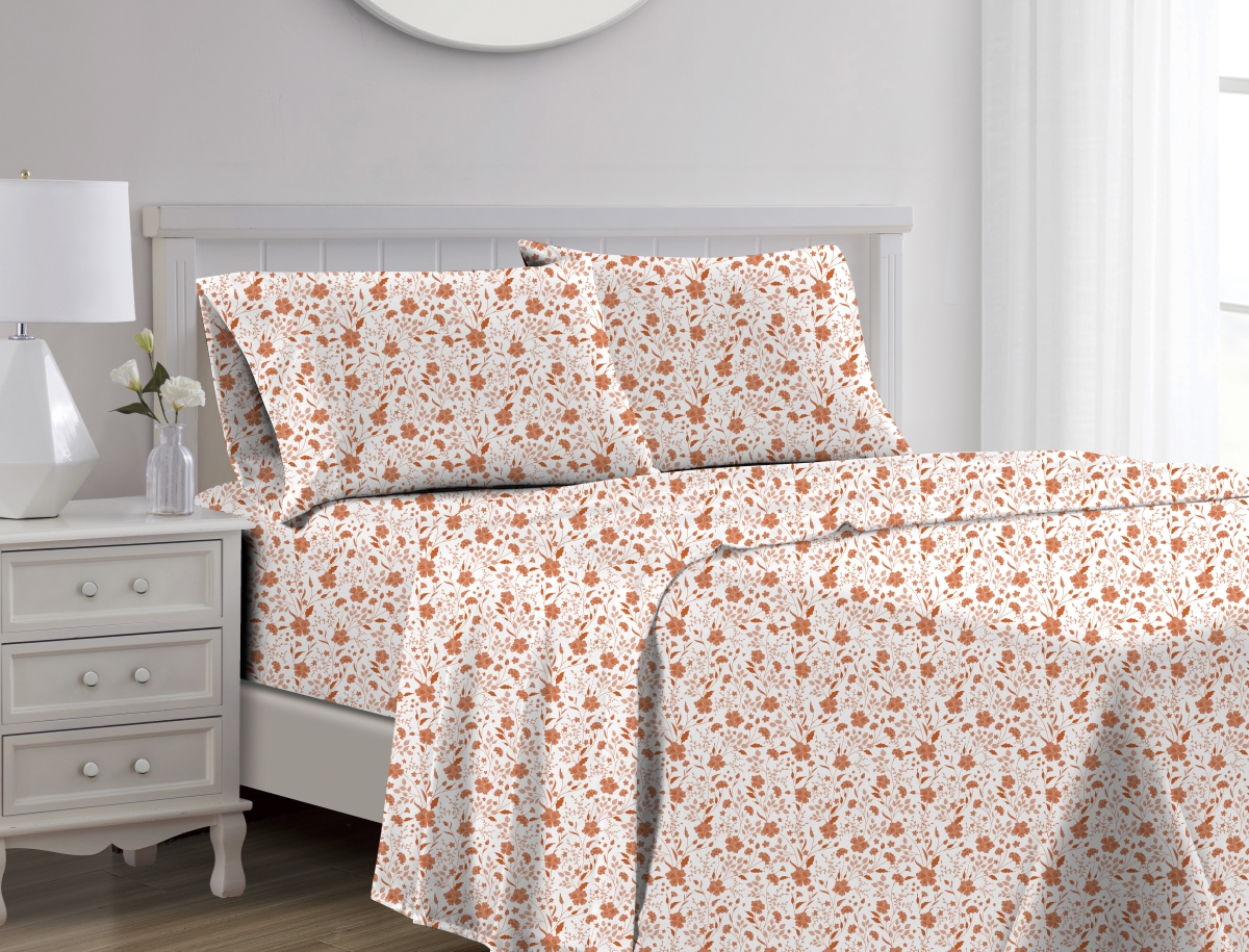 Lucy 1000TC CVC Sheet Set, Spice - Queen Size