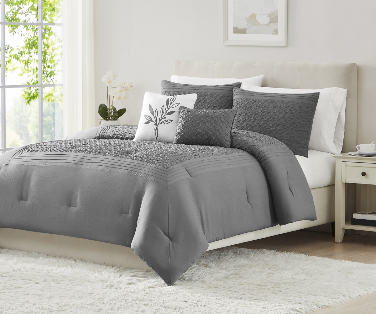 Luna Comforter, Charcoal - King Size - 5 Piece