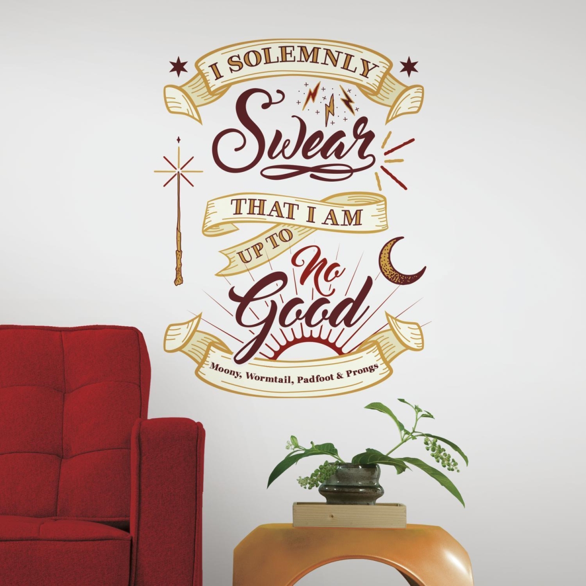 Harry Potter Marauders Map Quote Peel & Stick Giant Wall Decals