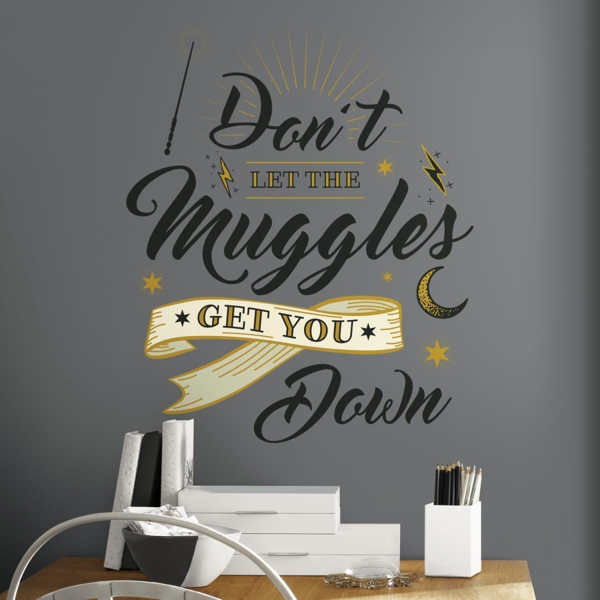 Harry Potter Muggles Quote Peel & Stick Giant Wall Decals