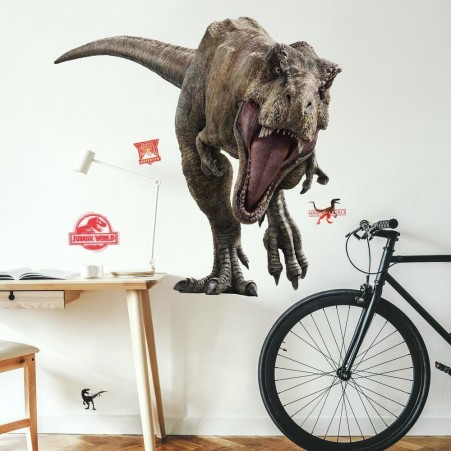 Jurassic World 2 T-Rex Giant Wall Decal - Brown, Orange & Black