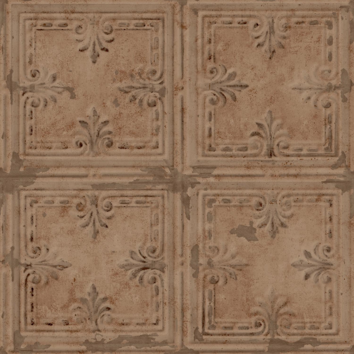 Copper Tin Tile Peel & Stick Wallpaper