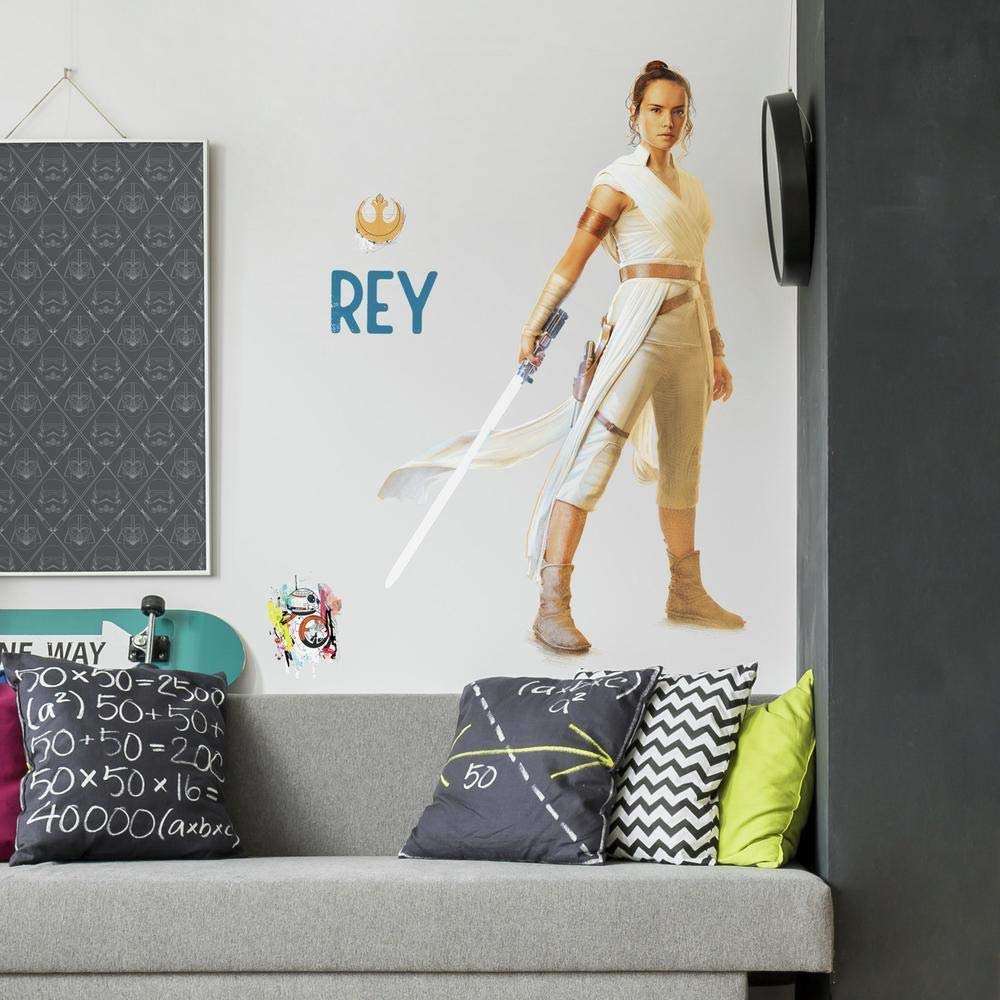 Picture of Roommates RMK4088GM Star Wars Episode IX Rey - Decorative Wall Decals Stickers&#44; Rey Design - Brown&#44; White & Blue