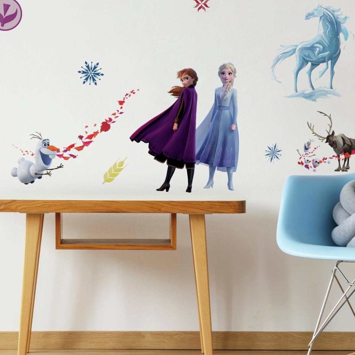 Picture of Roommates RMK4075SCS Frozen II Decorative Wall Decals Sticker - Blue White & Purple