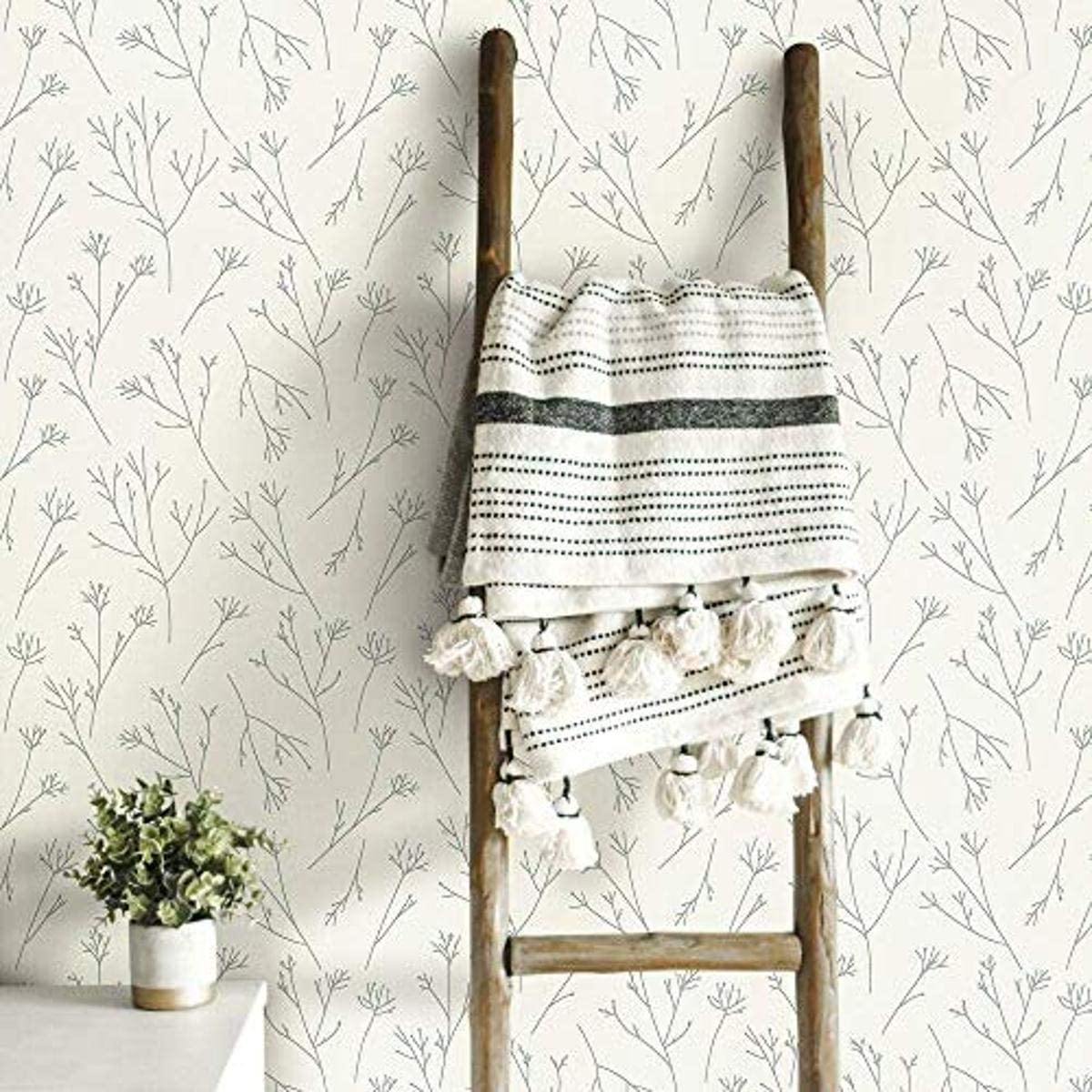 Twigs Peel & Stick Wallpaper - White & Grey