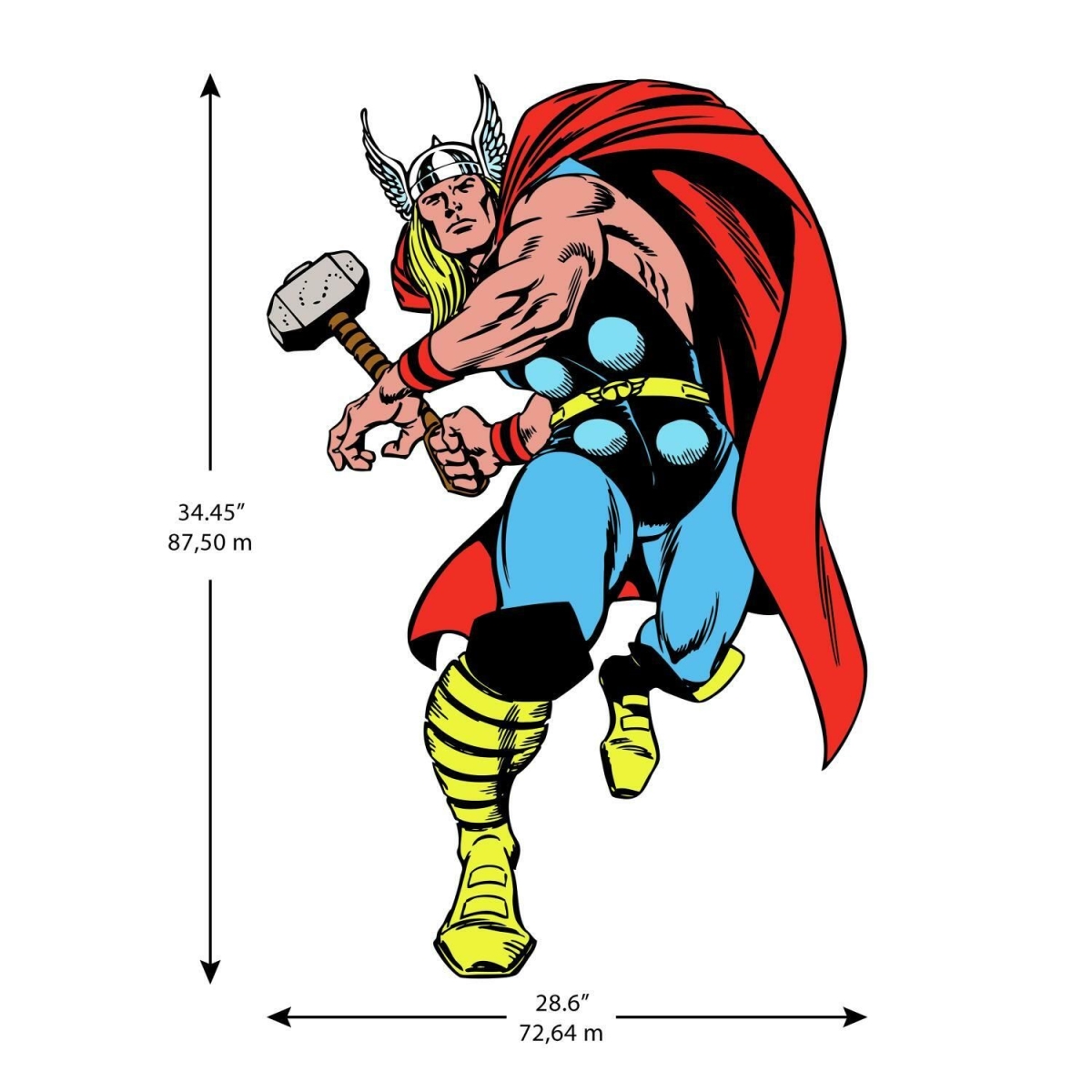 Picture of RoomMates RMK5050GM Marvel Classic Thor Comic Peel & Stick Giant Wall Decal