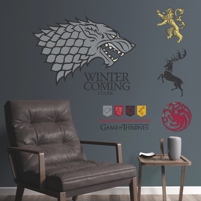 RMK5273GM Game Of Thrones Winter Is Coming Stark Giant Peel & Stick Wall Decals