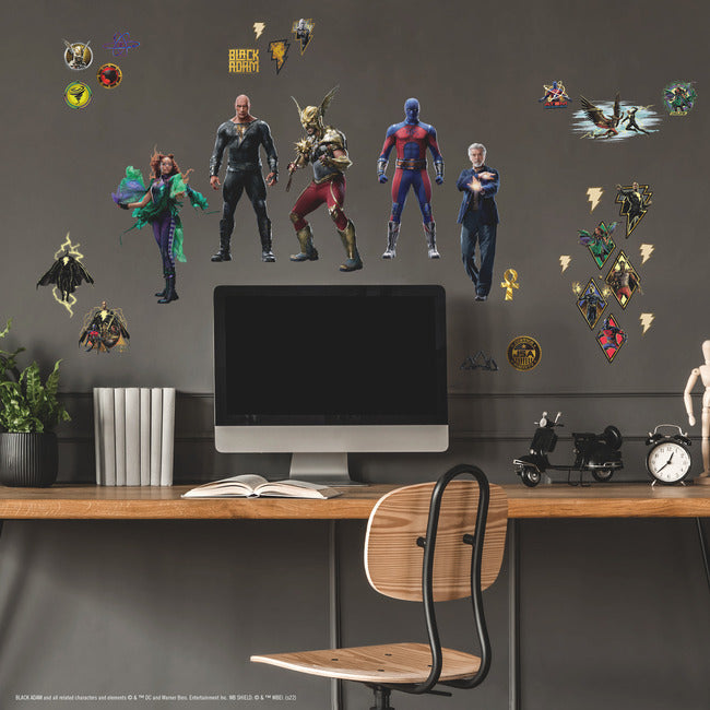 RMK5238SCS 16.5 x 46.4 in. Black Adam Peel & Stick Wall Decals