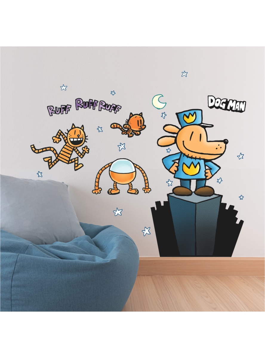 1.21 x 1 in. Dogman Giant Peel & Stick Wall Decals, Blue, Orange & Black