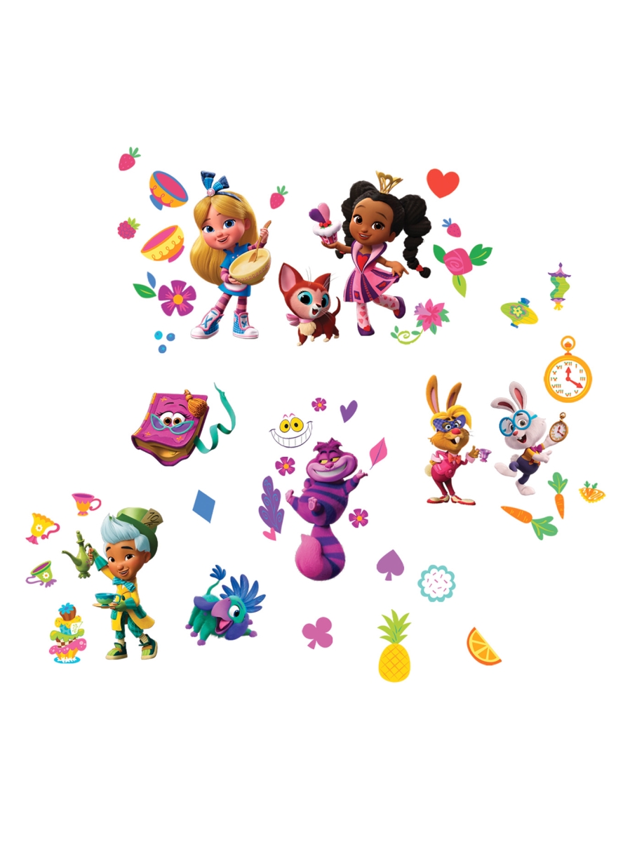 RMK5256SCS 0.9 x 0.89 in. Alice Wonderland Bakery Peel & Stick Wall Decals, Multi Color