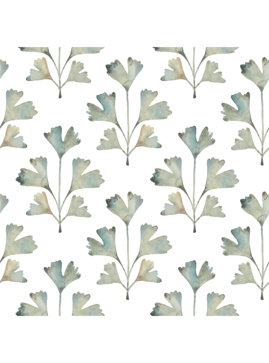 RMK12640PL 20.5 in. Cat Coquillette Gingko Peel & Stick Wallpaper, Jade