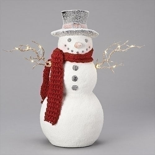 Picture of Roman 131037 16 in. Lighted Branch Snowman Figurine