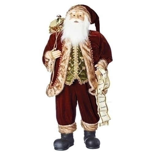 Picture of Roman 131423 36 in. Burgundy Santa Figure with List