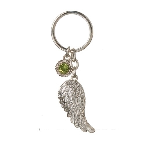 19938 3.75 in. August Angel Wing Keychain - Pack of 4