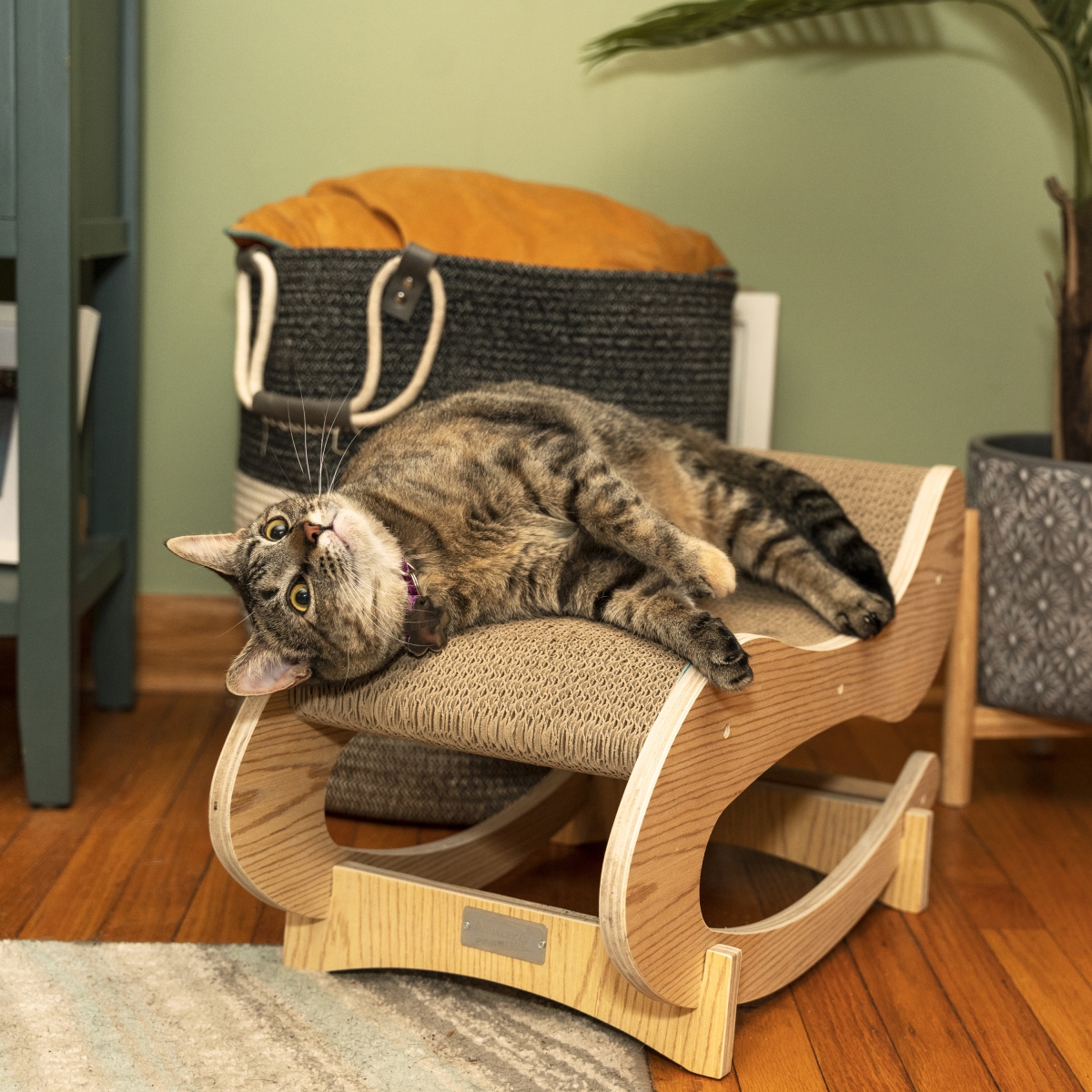 Picture of Armarkat S1302 Real Wood Wooden Cat Rocking Chair, Medium
