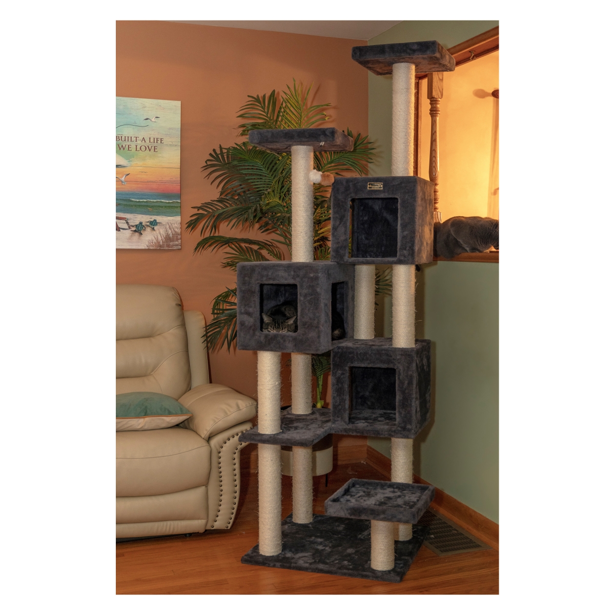 Picture of Armarkat A8104 Real Wood Griant Cat Tower with Condos for Multiple Cats