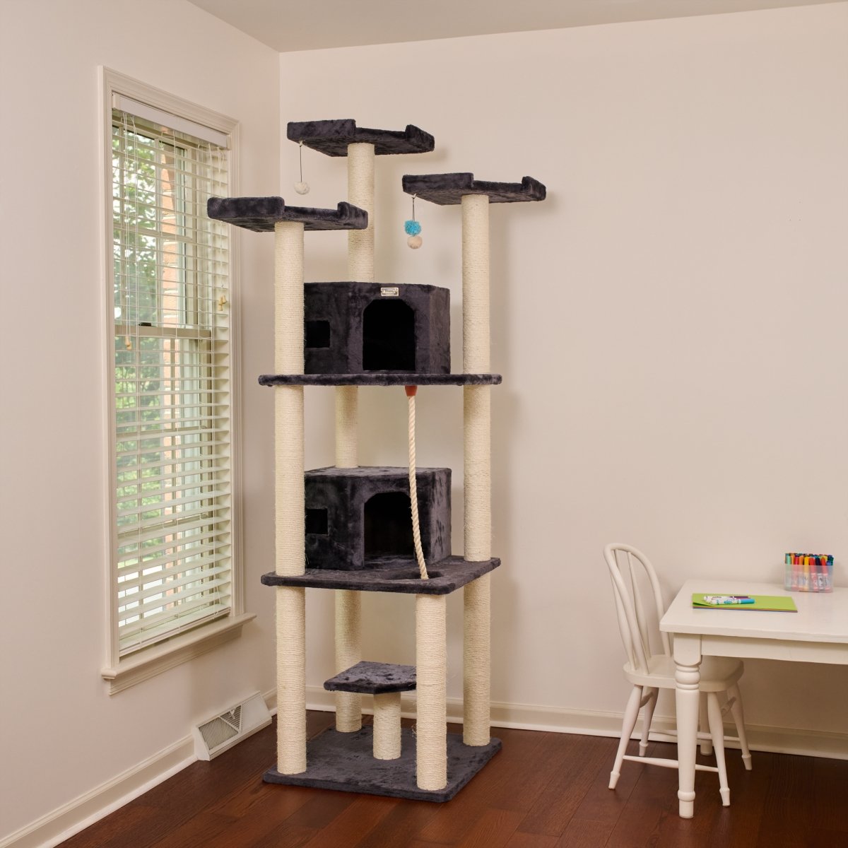 Picture of Armarkat A8202 82 Inches Multi-Level Big Cat Tree. Tall Multi-Cats Tower with 2 Big Cat Condos A8202