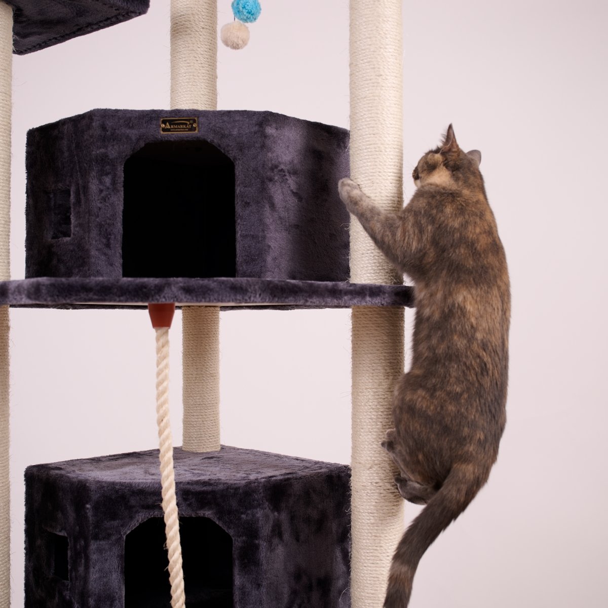 Picture of Armarkat A8202 82 Inches Multi-Level Big Cat Tree. Tall Multi-Cats Tower with 2 Big Cat Condos A8202