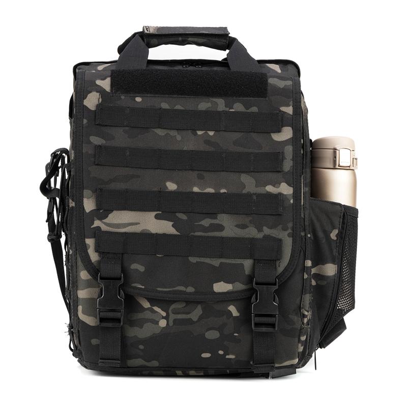 Picture of Armycamo LQ15055-BLK-MUL Multi-function Military Tactical Laptop Bag&#44; Black Multicam