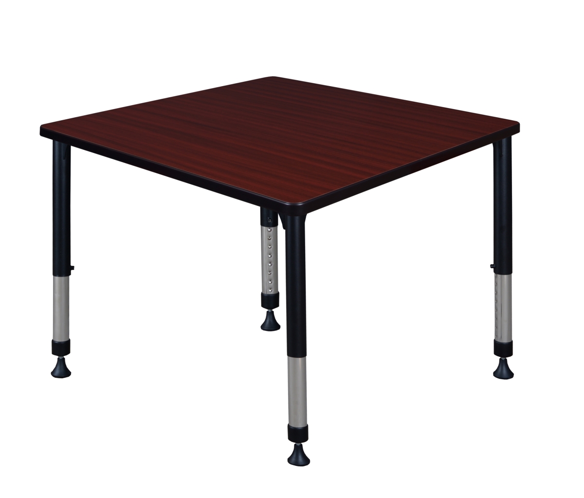 Kee Square Height Adjustable Classroom Table - Mahogany - 36 in.