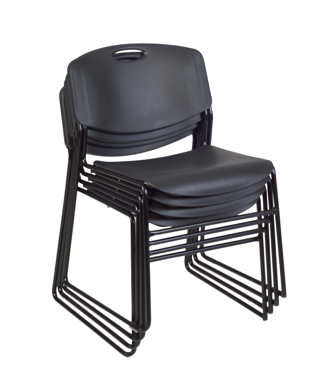 Picture of Regency 4400BK4PK Zeng Stack Chair&#44; Black - Pack of 4