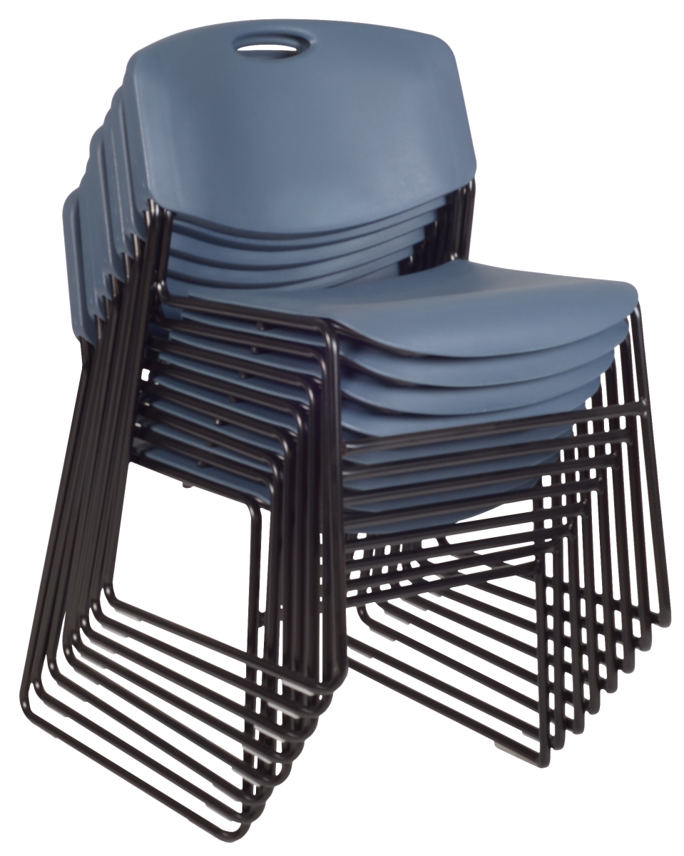Zeng Stack Chair, Blue - Pack of 8