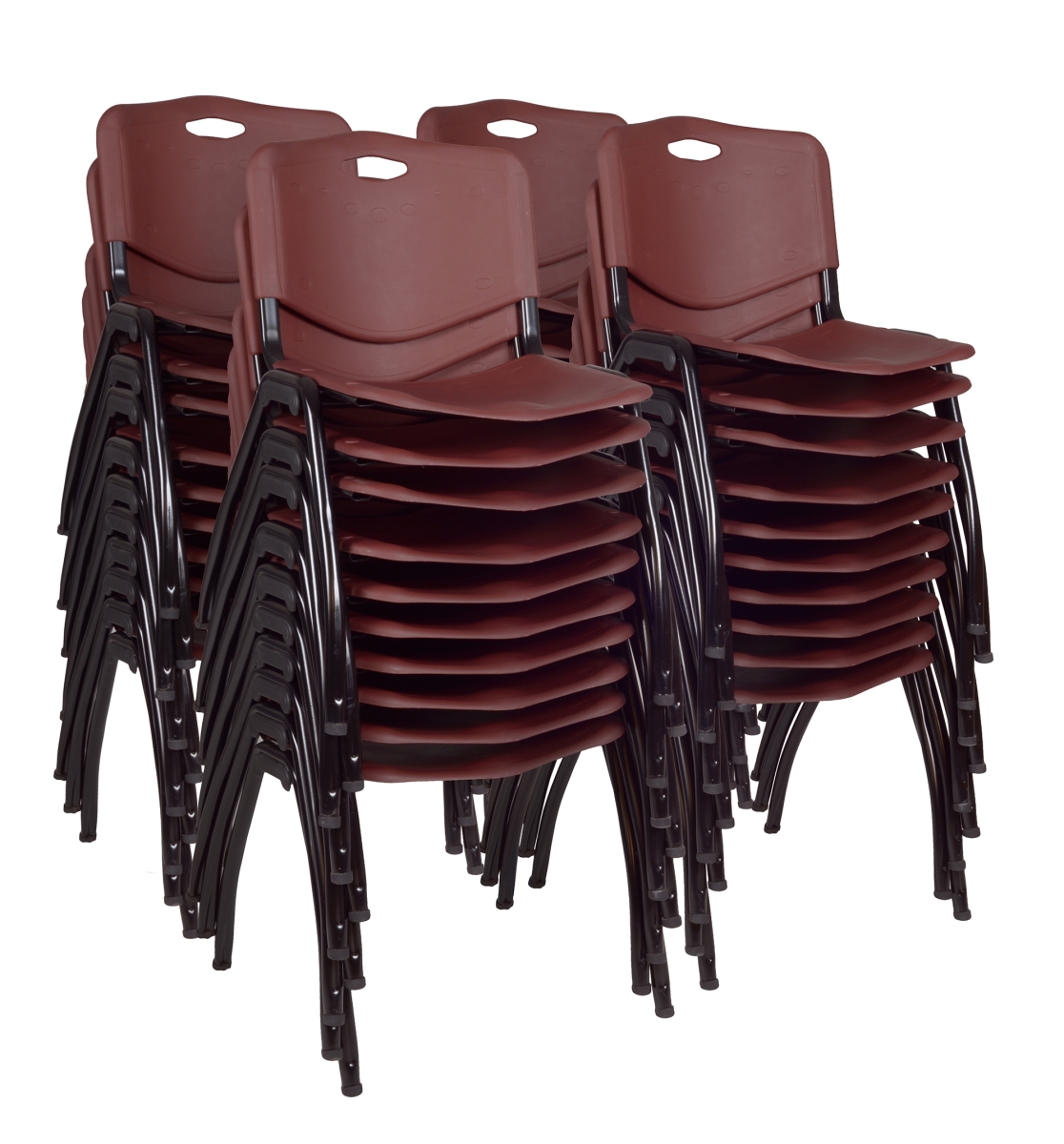 M Stack Chair, Burgundy - Pack of 40