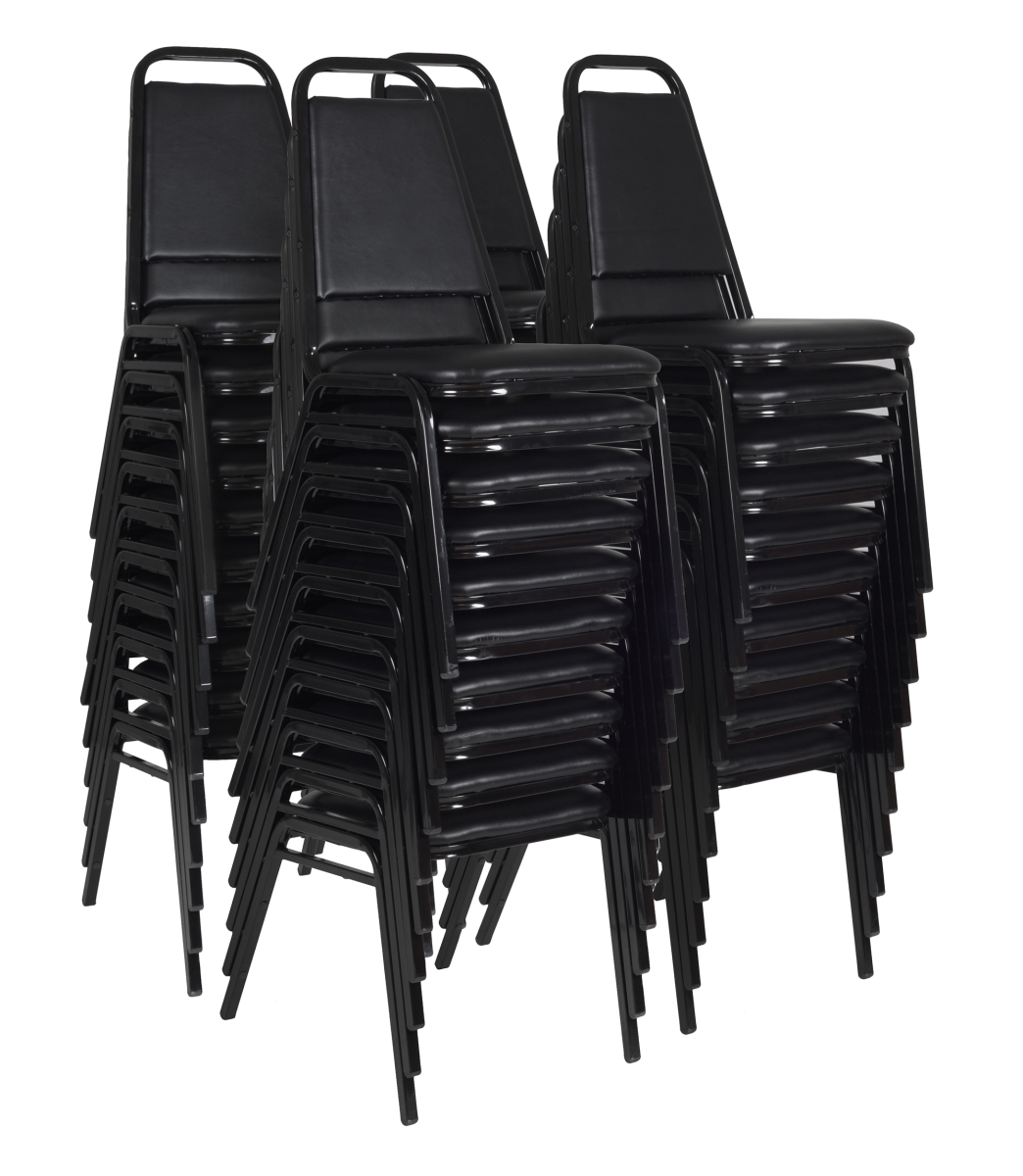 Restaurant Stack Chair, Black - Pack of 40