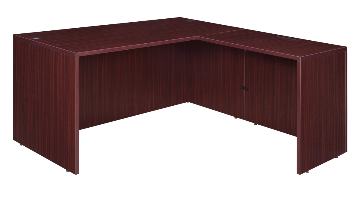 66 in. Legacy L-Desk Shell with 47 in. Return, Mahogany