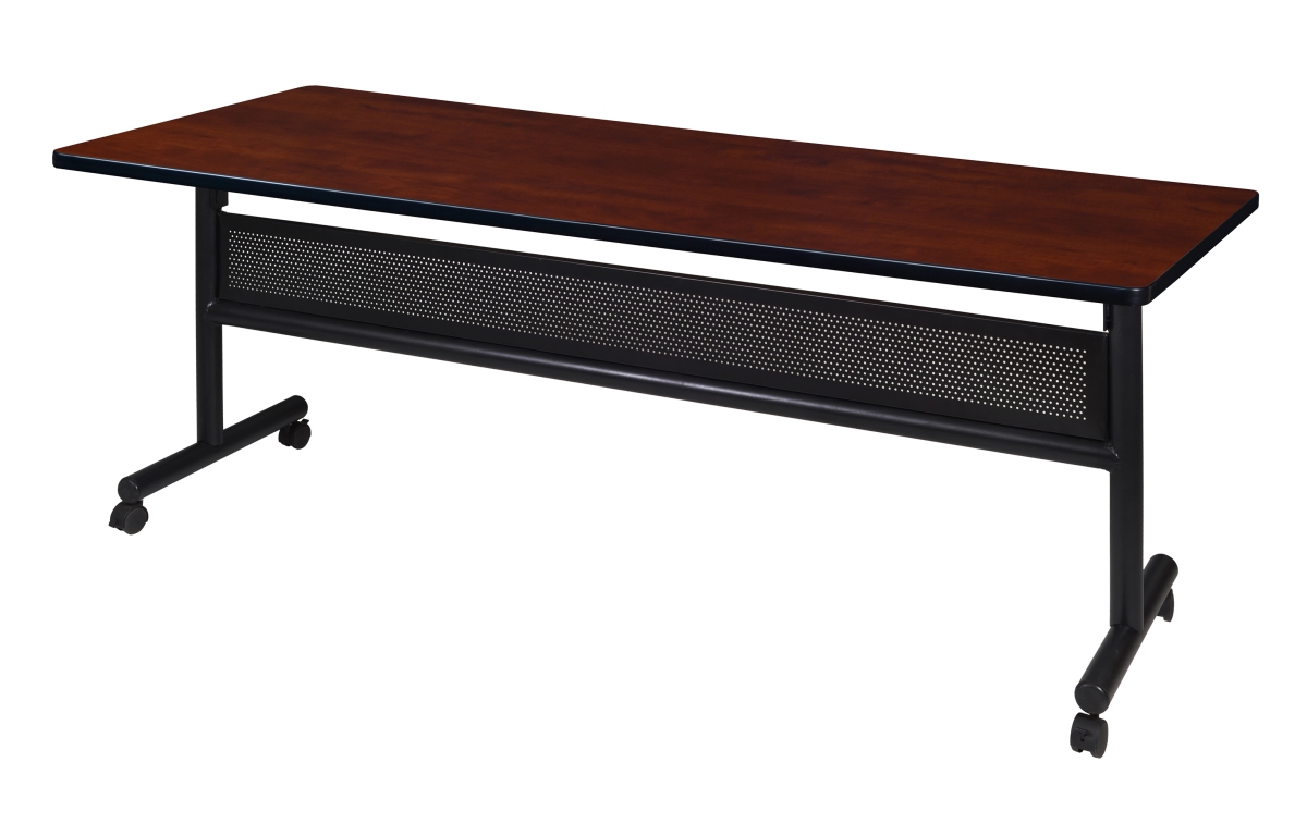 MKFTM7230CH Kobe 72 x 30 in. Kobe Flip Top Mobile Training Table with Modesty, Cherry