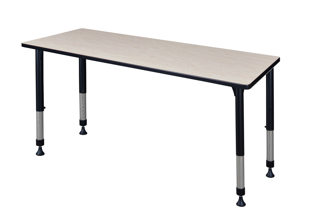 MT7224PLAPBK 72 x 24 in. Kee Height Adjustable Classroom Table, Maple